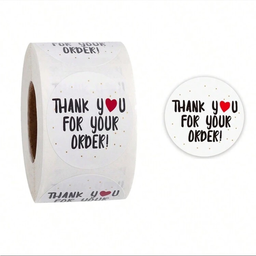 3/$25 500pcs Thanks For Your Order Stickers